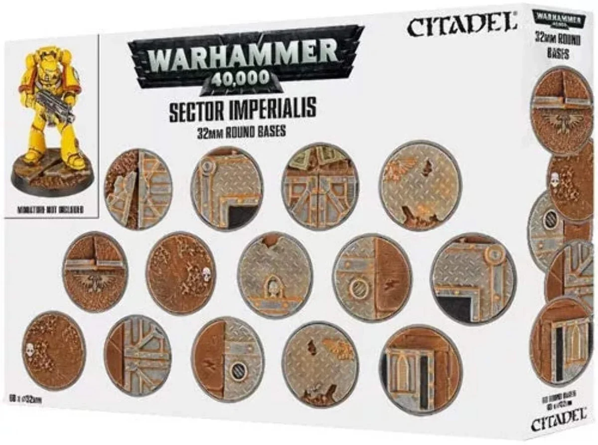 Warhammer 40k - Sector Imperialis: Socles Ronds 60mm & Ovales 75/90mm