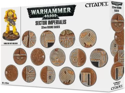Games Workshop Warhammer 40k Sector Imperialis Socles Ronds 32mm (x60)
