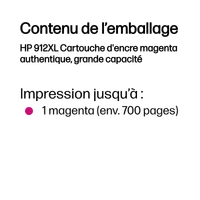 HP 912XL Cartouche d'encre magenta authentique, grande capacité - 4