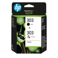 HP Pack de 2 cartouches authentiques d'encre noire/trois couleurs 303 - 2
