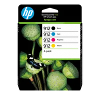 HP 912 Pack de 4 cartouches d'encre Noir/Cyan/Magenta/Jaune authentiques - 2