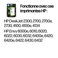 HP Pack 2 Cartouches d'encre authentiques 305 Tri-couleur / Noir - 3