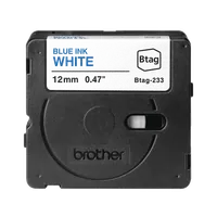 Brother BTAG-233 - Ruban adhésif bleu sur blanc, 12 mm de large, non laminé - 2
