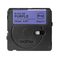 Brother BTAG-F31 – Ruban adhésif noir sur violet, 12 mm de large, non laminé - 2