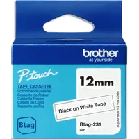 Ruban d'étiqueteuse Brother BTAG-F35 Blanc sur Violet - 12 mm x 4 m - 1