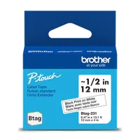 Ruban d'étiqueteuse Brother BTAG-F35 Blanc sur Violet - 12 mm x 4 m - 2