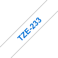 Brother TZE-233 ruban d'étiquette Bleu sur blanc
