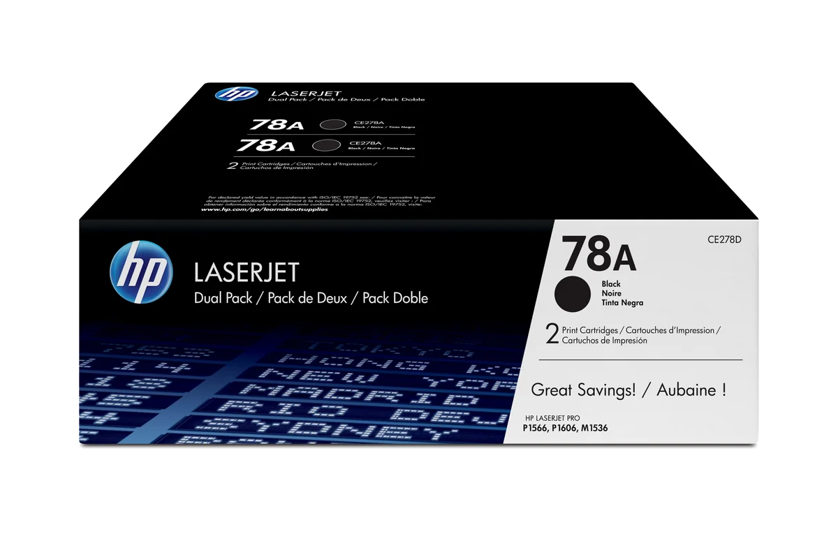 HP 78A - Lot de 2 toners LaserJet Noir authentiques