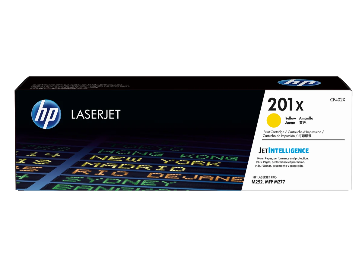 HP 201X Toner LaserJet Jaune Grande Capacité Authentique