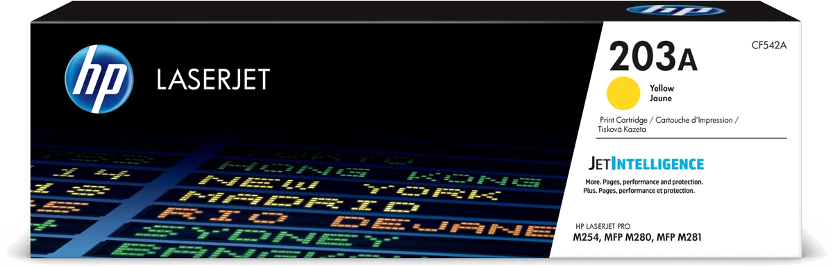 HP Cartouche de toner jaune authentique 203A pour LaserJet