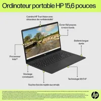 Ordinateur Portable HP 250R G10 - 15.6" FHD, Intel Core i5-120U, 16 Go RAM, 512 Go SSD, Windows 11 Pro - 2