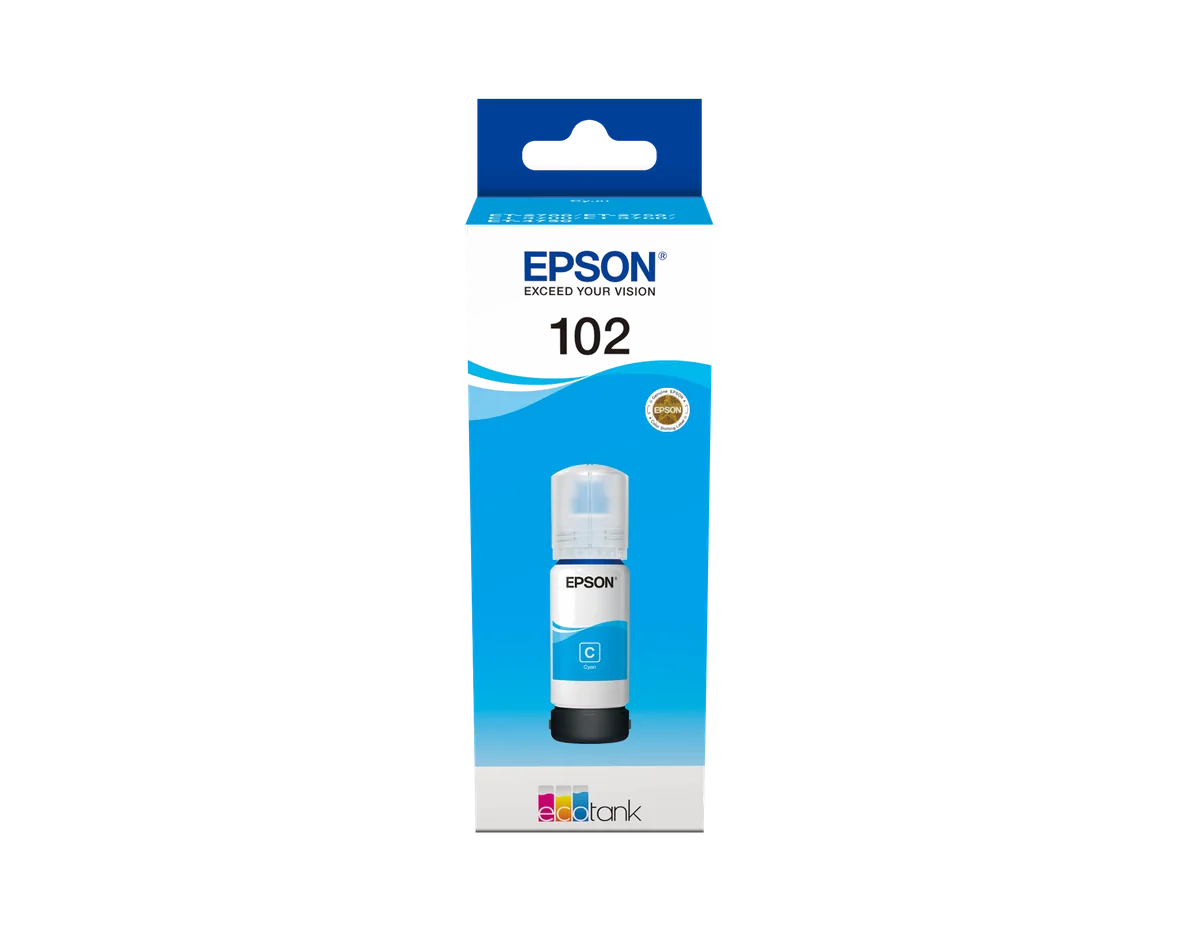 Epson 102 EcoTank Cyan ink bottle