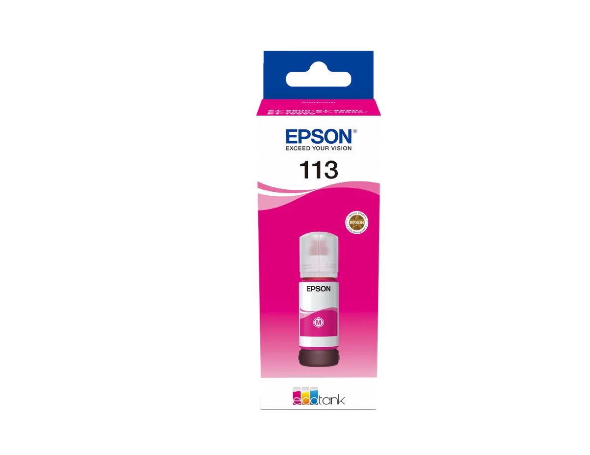 Epson 113 EcoTank Pigment Magenta ink bottle