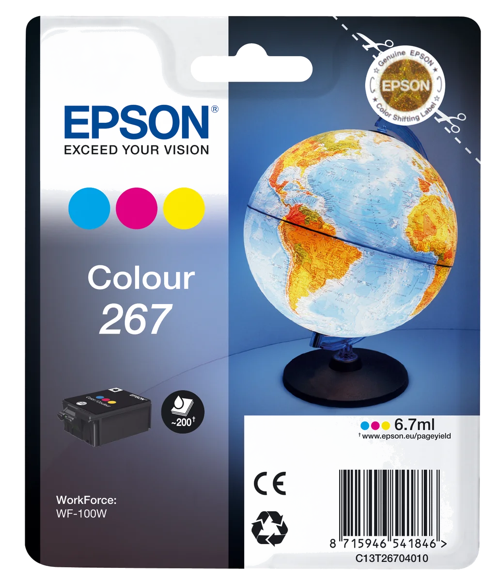 Epson Globe Monobloc 267 - encre DURABrite Ultra 3 couleurs