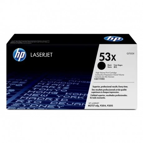 Toner Noir Haute Capacité HP 53X (Q7553X) - 7000 Pages
