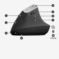 Souris sans fil Bluetooth ergonomique verticale Logitech Lift Business pour droitier (Noir) - 3