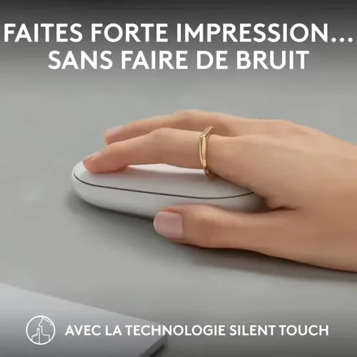 Souris sans fil Logitech Pebble 2 M350s - Blanche
