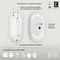 Souris sans fil Logitech Pebble 2 M350s - Blanche - 2