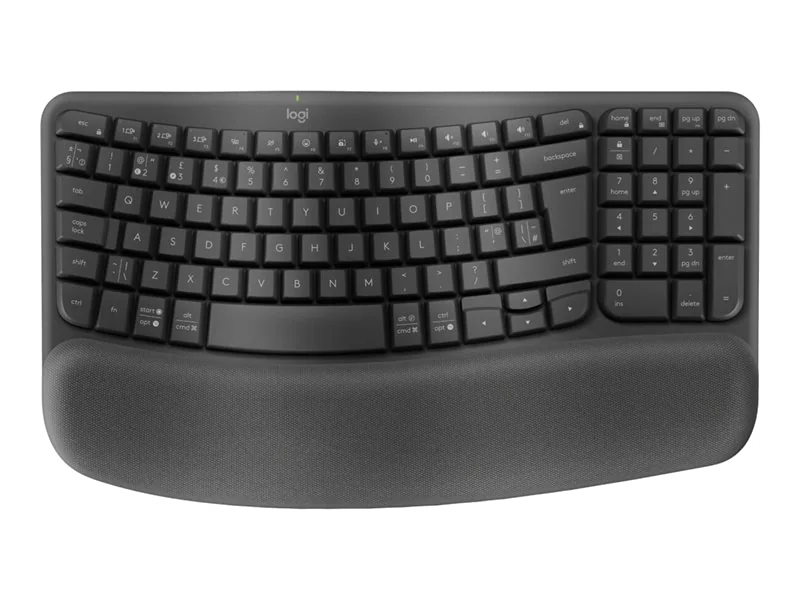 Clavier Ergonomique sans Fil Logitech Wave Keys for Business - Graphite AZERTY