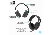 Casque sans fil Logitech Zone Vibe 100 Graphite - Son Immersif et Confort Léger