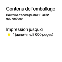HP Bouteille d'encre jaune GT52 authentique - 4