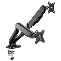 Double Bras Articulé T'nB ERGO Line pour 2 Écrans - Noir