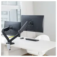 Double Bras Articulé T'nB ERGO Line pour 2 Écrans - Noir - 3