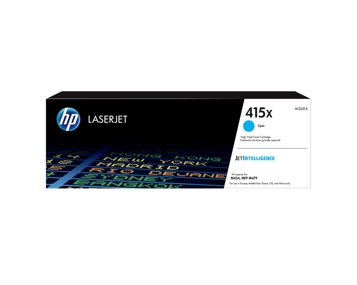 HP 415X Toner cyan LaserJet authentique grande capacité