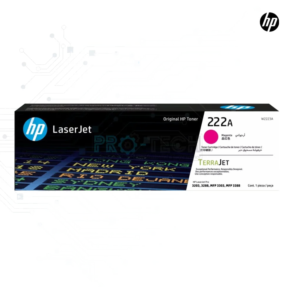 Cartouche de Toner Magenta HP 222A LaserJet Authentique (W2223A) - 1200 Pages