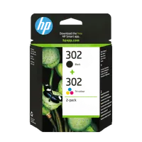 HP Pack de 2 cartouches d'encre noire/3 couleurs authentiques 302 - 2