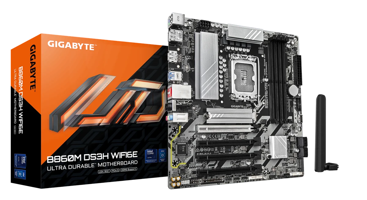 Carte Mère Gigabyte B860M DS3H WiFi6E (Intel LGA 1851) Micro ATX