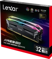 Kit Barrettes mémoire 32Go (2x16Go) DIMM DDR5 Lexar Ares 2nd Gen RGB 6400MHz C32 (Noir) - 3