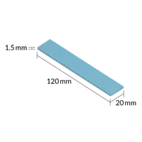 Lot de 4 Pads Thermiques Arctic TP-3 120x20x1,5mm (Bleu) - 3