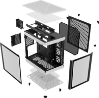 Boitier Grand Tour E-ATX Gamdias Neso P1 avec panneaux vitrés (Blanc/Noir) - 4