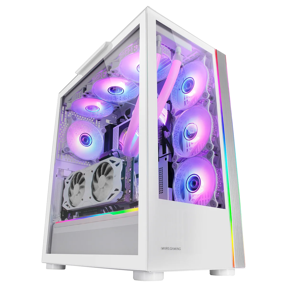Boitier Grand Tour E-ATX Mars Gaming MC-Ultra RGB avec panneaux vitrés (Blanc)