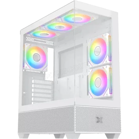 Boitier Grand-Tour E-ATX Xigmatek Alphard Pro RGB avec panneau vitré (Blanc)