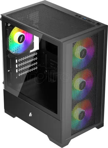 Boitier Mini Tour Micro ATX 1stPlayer Go2 RGB avec panneau vitré (Blanc)