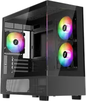 Boitier Mini Tour Micro ATX 1stPlayer Mi5 RGB avec panneaux vitrés (Noir) - 3