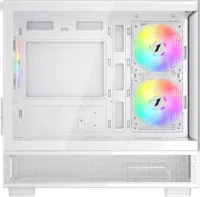 Boitier Mini Tour Micro ATX 1stPlayer Mi5 RGB avec panneaux vitrés (Blanc)