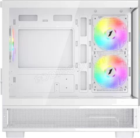 Boitier Mini Tour Micro ATX 1stPlayer Mi5 RGB avec panneaux vitrés (Blanc)