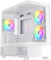 Boitier Mini Tour Micro ATX 1stPlayer Mi5 RGB avec panneaux vitrés (Blanc) - 4
