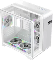 Boitier Mini Tour Micro ATX 1stPlayer VT5 RGB avec panneau vitré (Blanc)