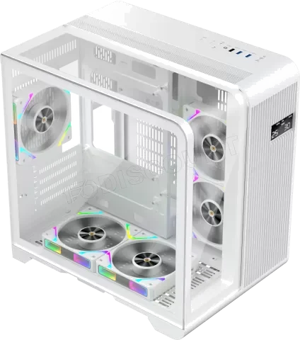 Boitier Mini Tour Micro ATX 1stPlayer VT5 RGB avec panneau vitré (Blanc)