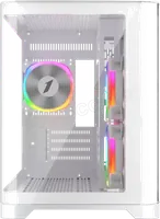 Boitier Mini Tour Micro ATX 1stPlayer AU6 ARGB avec panneaux vitrés (Blanc) - 4