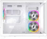 Boitier Mini Tour Micro ATX 1stPlayer UView 5 RGB avec panneaux vitrés (Blanc) - 3