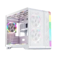 Boitier Mini Tour Micro ATX 1stPlayer VT6 RGB avec panneau vitré (Blanc)