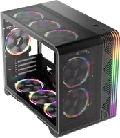 Boitier Mini Tour Micro ATX 1stPlayer VT7 RGB avec panneau vitré (Noir) - 2
