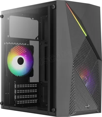 Boitier Mini Tour Micro ATX AeroCool Raider Mini V2 RGB avec panneau vitré (Noir)