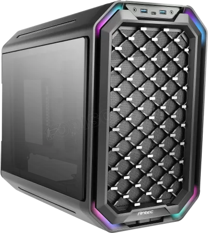 Boitier Mini Tour Micro ATX Antec Flux M RGB avec panneau vitré (Noir)