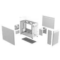 Boitier Mini Tour Micro ATX Asus Prime AP201 avec panneau vitré (Blanc) - 8